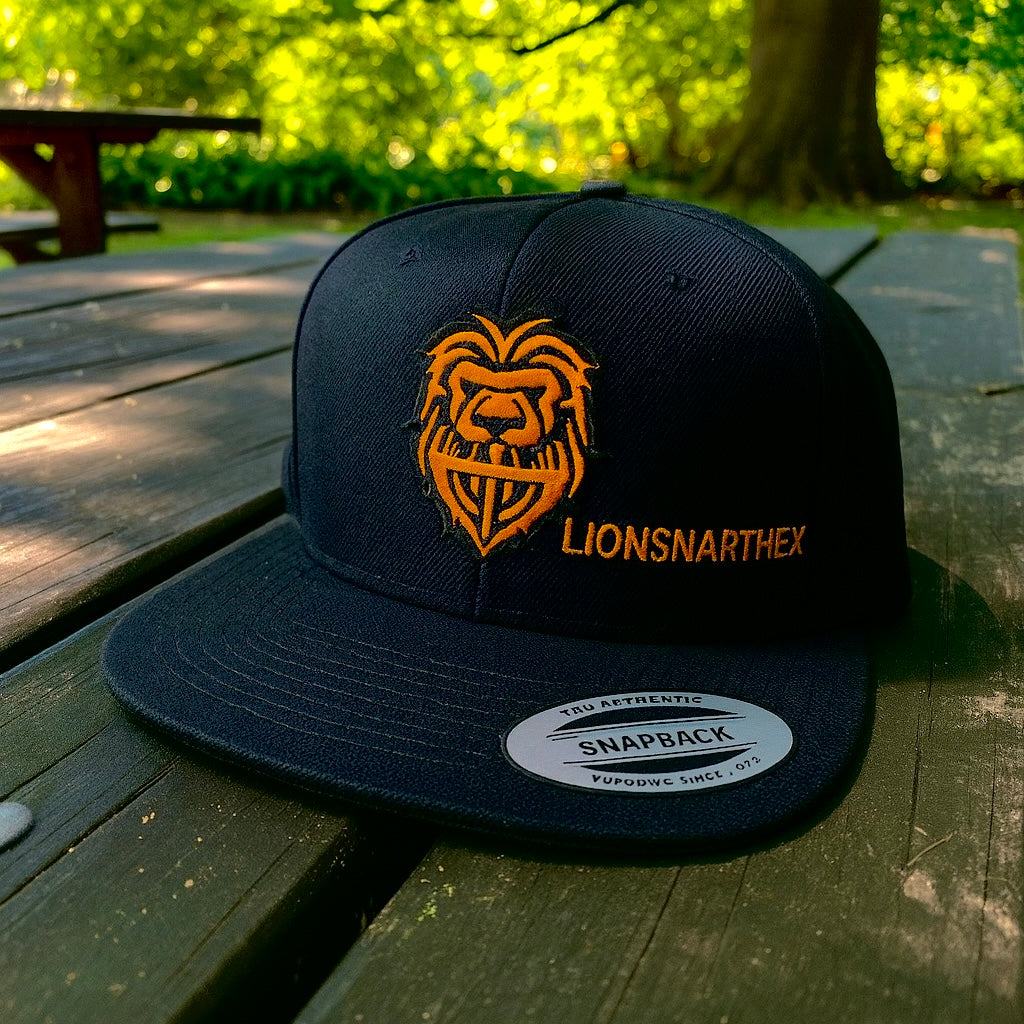 LionsNarthex Black Snapback – Strength in Simplicity