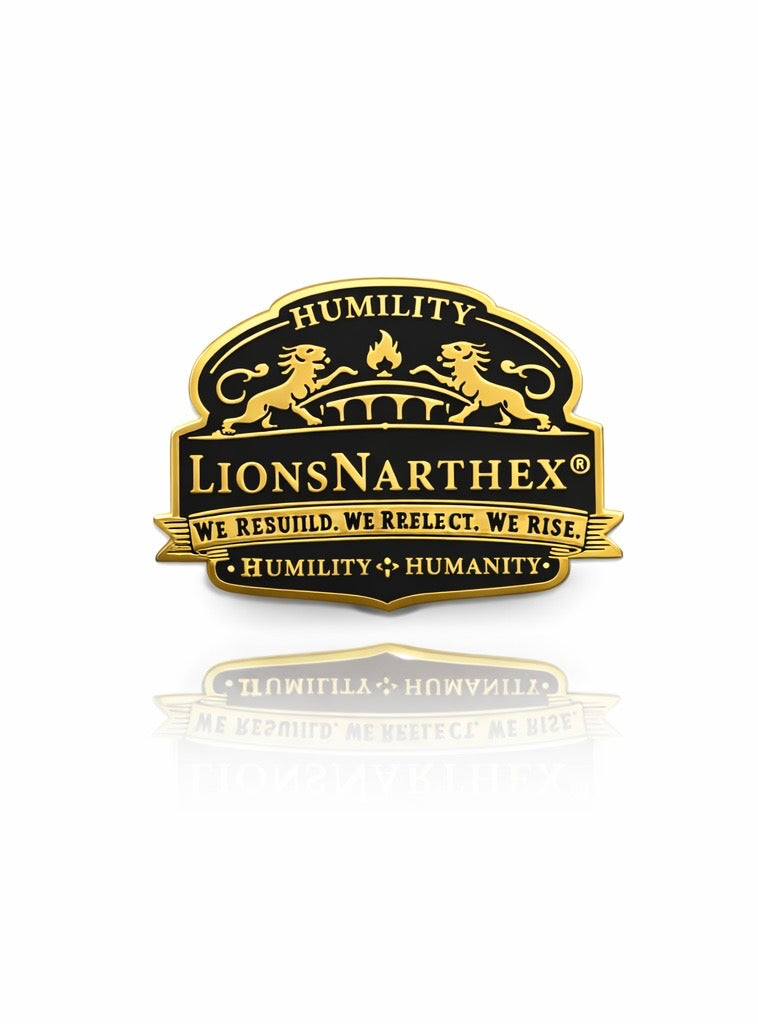 LionsNarthex™ “HUMILITY C̄ HUMANITY” Crest Enamel Pin