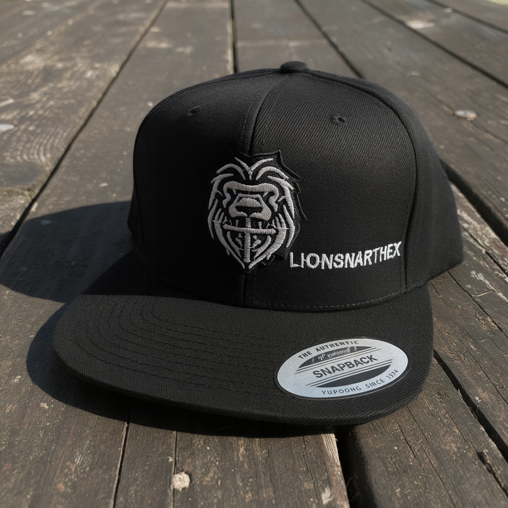 LionsNarthex Black Snapback – Strength in Simplicity